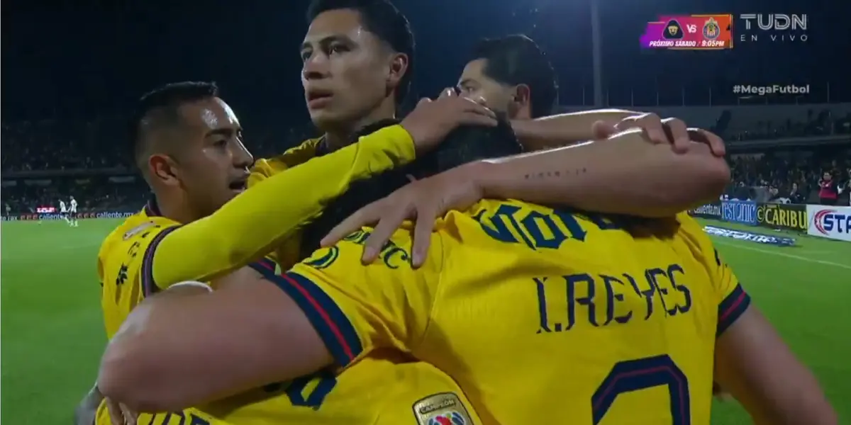 Captura de TUDN del gol de América