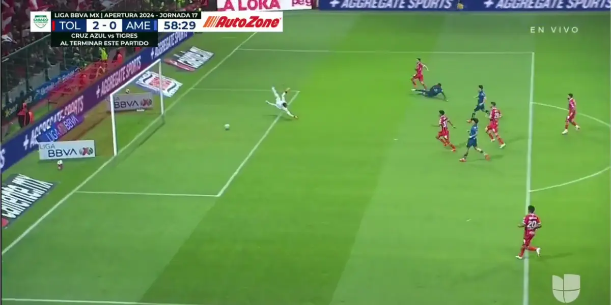 Captura de TUDN, del gol de Angulo