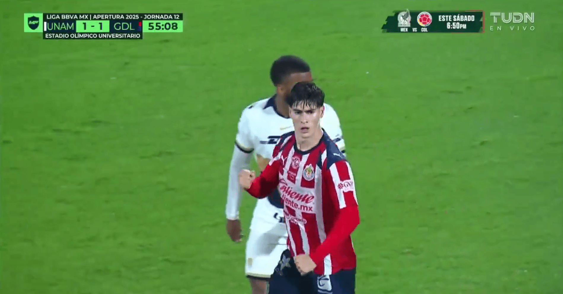 Captura de TUDN del gol de Armando González
