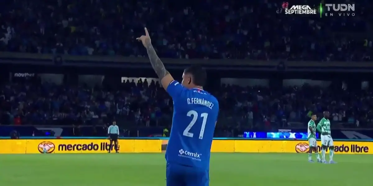 Captura de TUDN del gol de Fernández