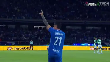 Captura de TUDN del gol de Fernández
