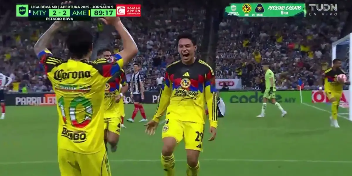 Captura de TUDN del gol de Juárez