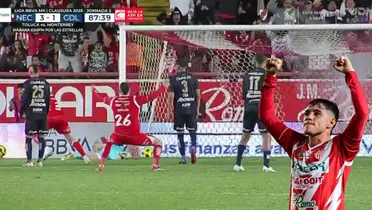 Captura de TUDN del gol de Necaxa