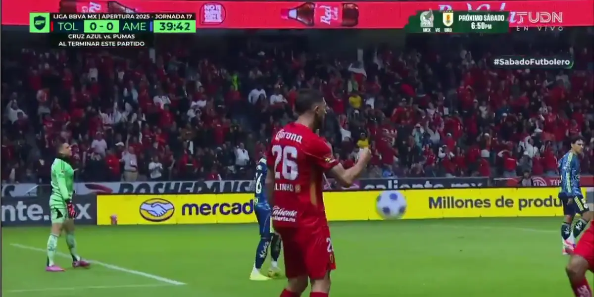 VIDEO | Paulinho puso el 1-0 para Toluca y los dos jugadores de América que se reclamaron