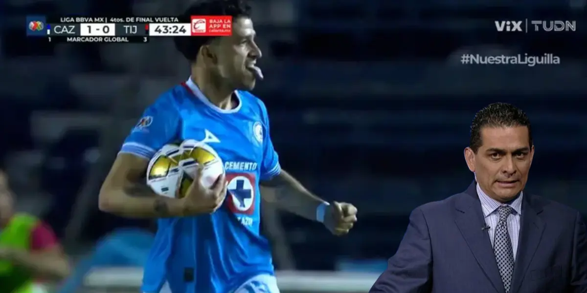 Captura de TUDN del gol de Rivero