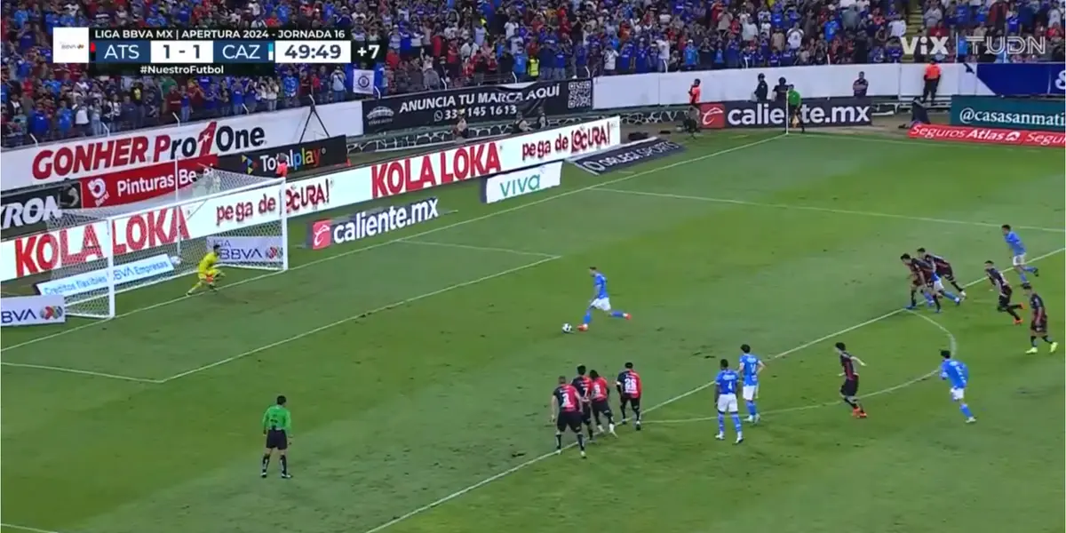 Captura de TUDN del gol de Rotondi