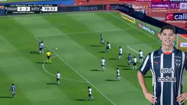 Captura de TUDN del golazo de Arteaga