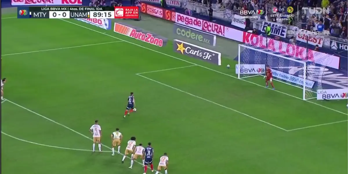 Captura de TUDN del penal de Canales