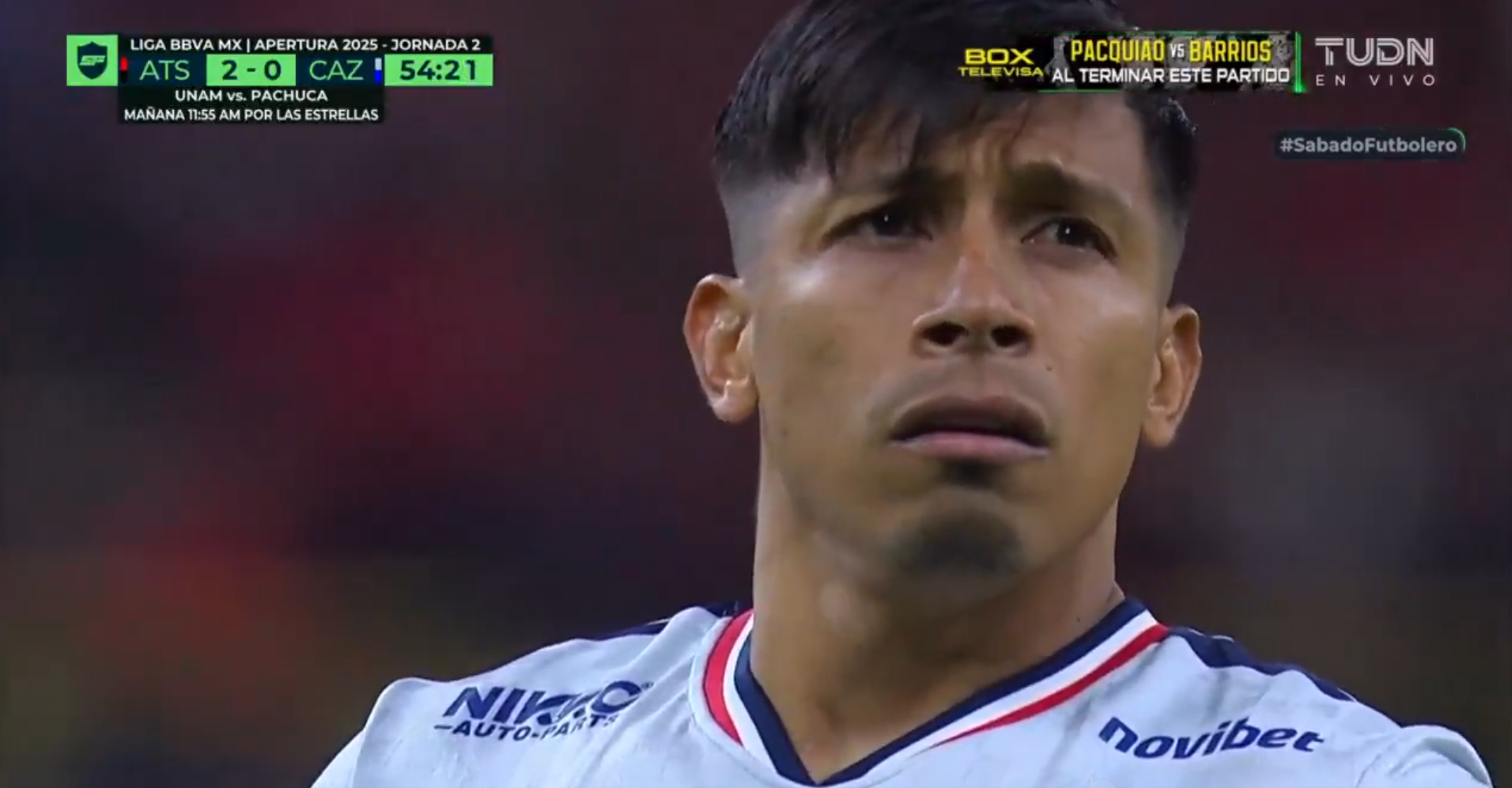 Captura de TUDN del penal de Sepúlveda