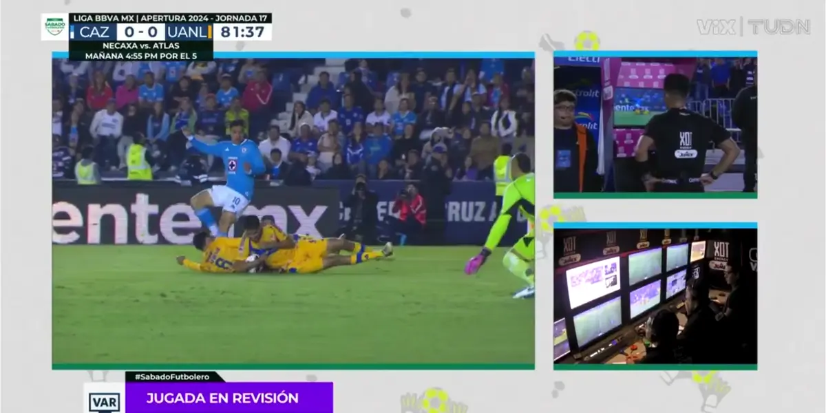 Captura de TUDN del posible penal