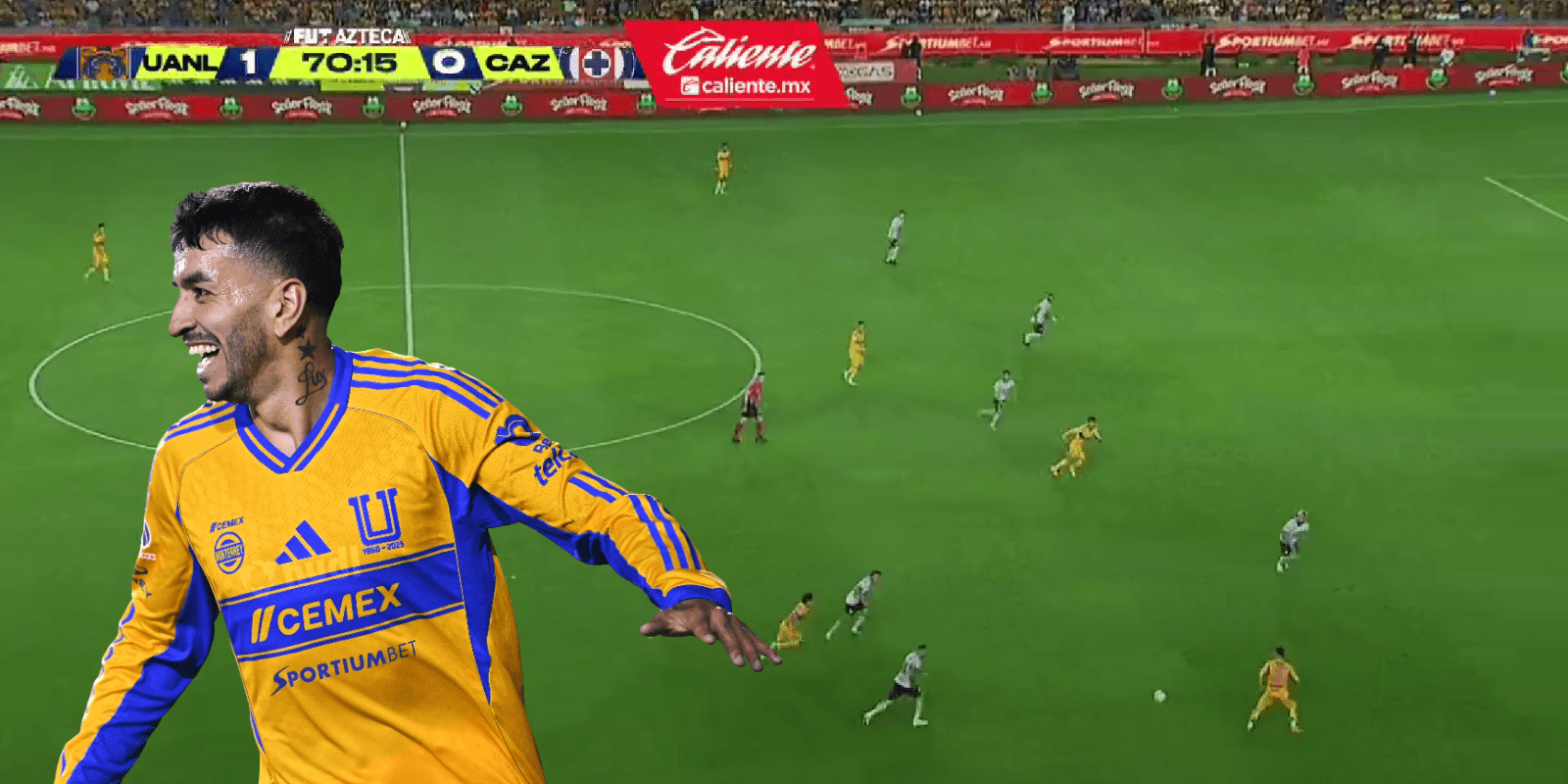 Captura de TV Azteca con Correa al frente