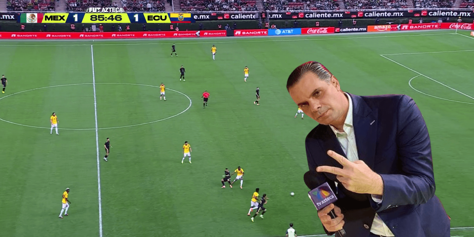 Captura de TV Azteca con Martinoli al frente