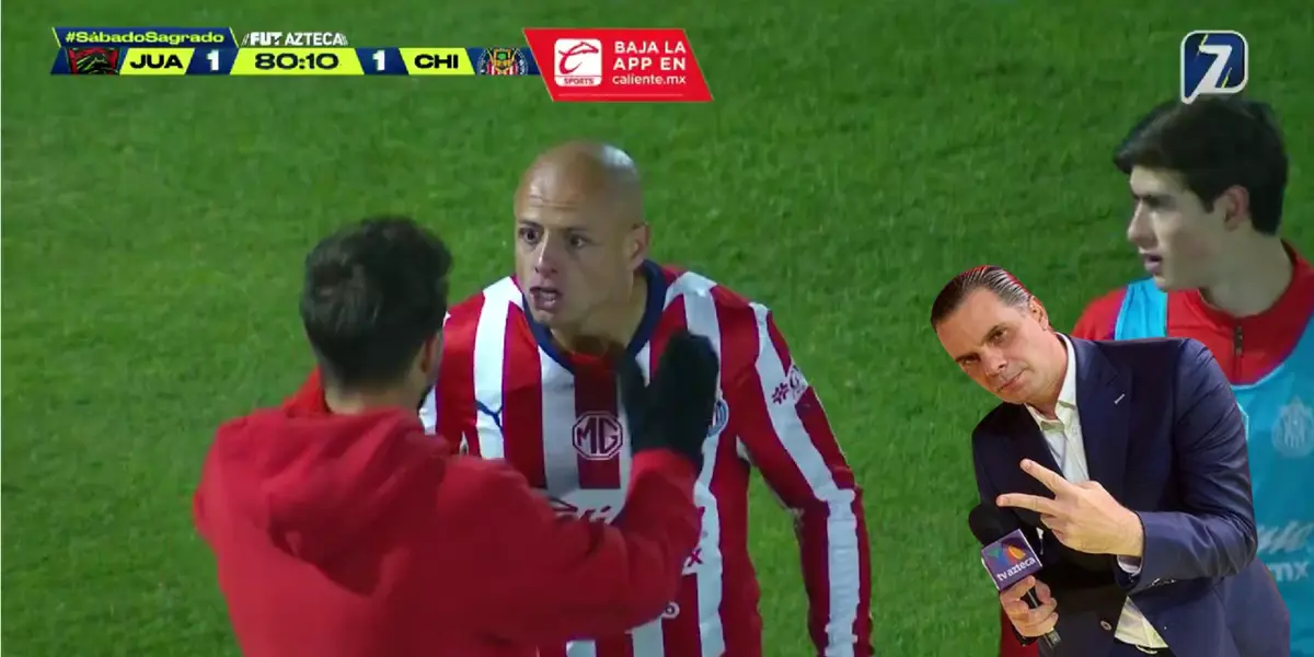 Captura de TV Azteca de reclamos de Chicharito