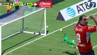 Captura de TV Azteca del cuarto gol de Suiza
