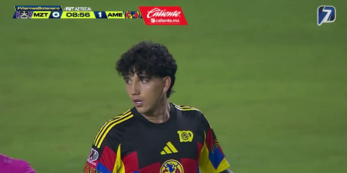Captura de TV Azteca del gol de Álvarez