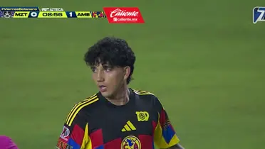 Captura de TV Azteca del gol de Álvarez