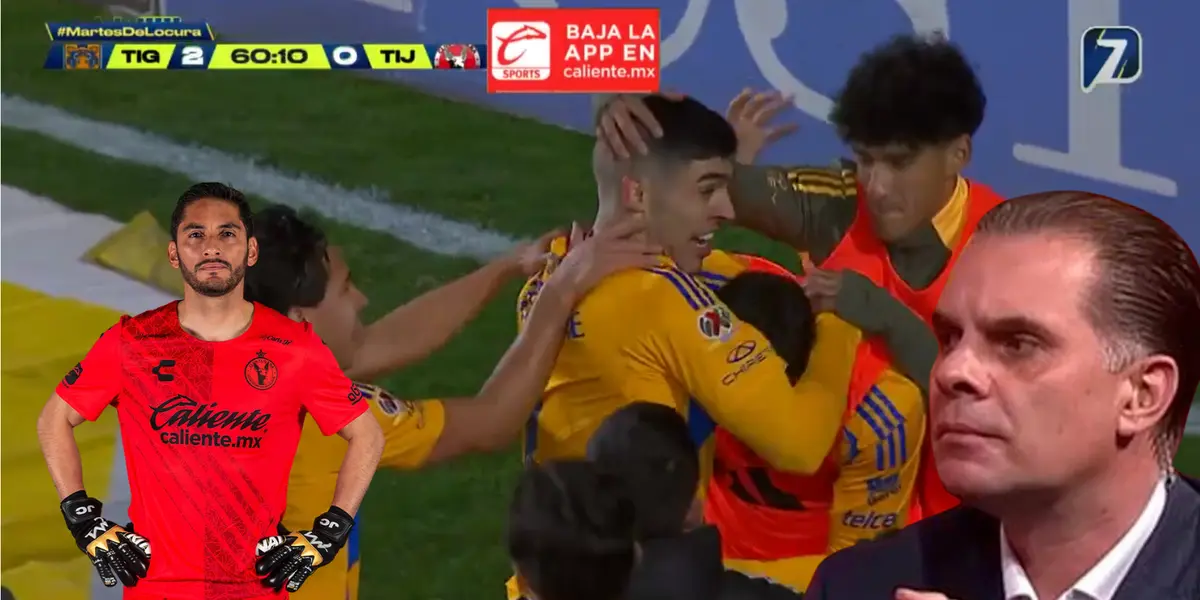 Captura de TV Azteca del gol de Brunetta