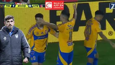 Captura de TV Azteca del gol de Brunetta