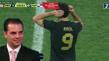 Captura de TV Azteca del gol de Jiménez