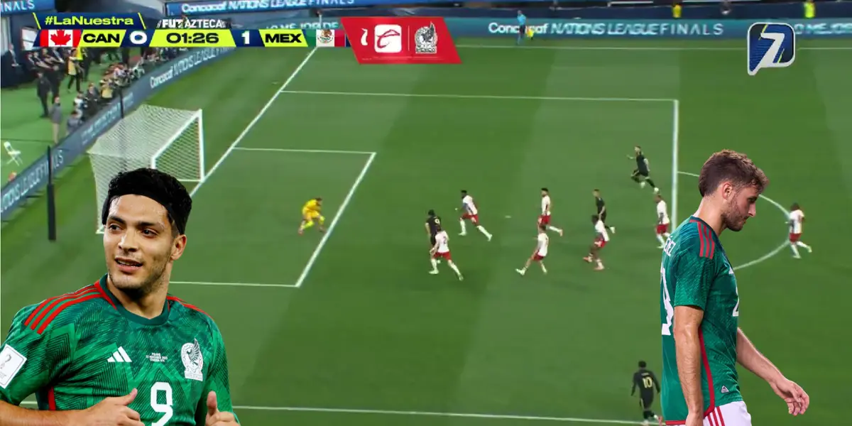 Captura de TV Azteca del gol de Raúl