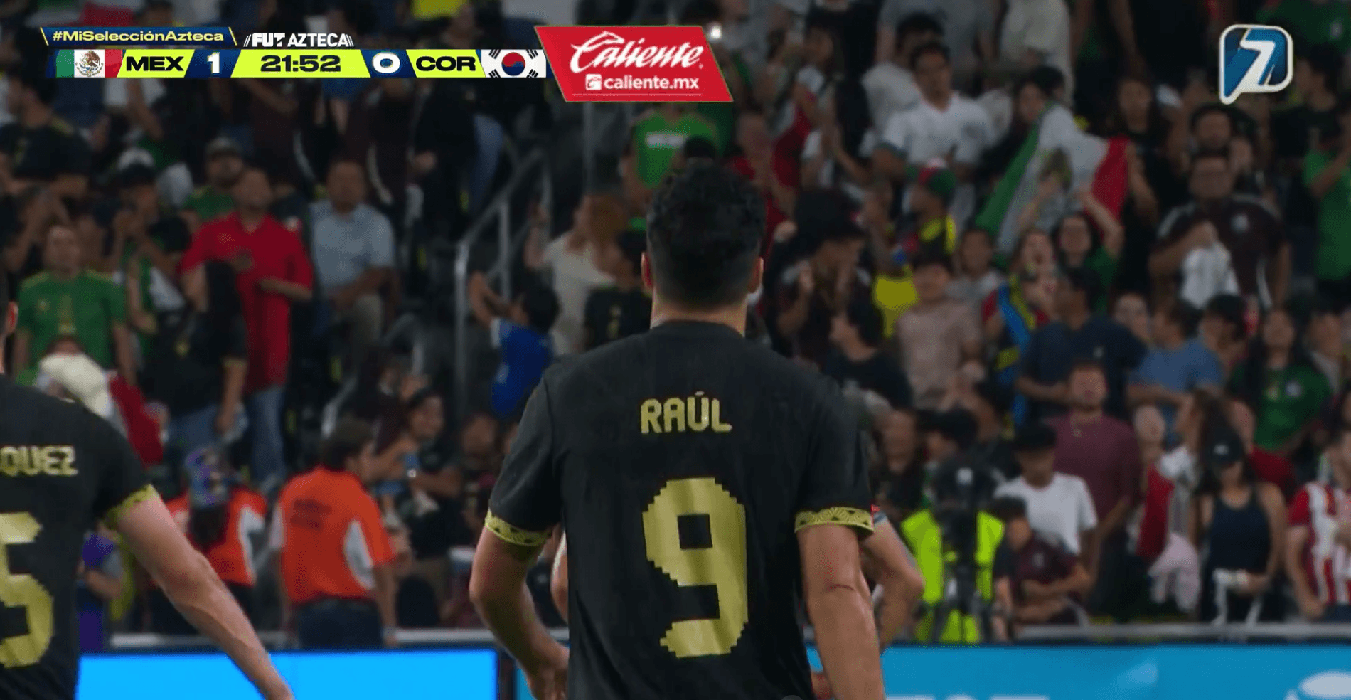 Captura de TV Azteca del gol de Raúl