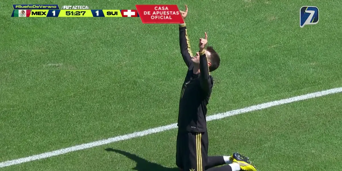 Captura de TV Azteca del gol de Santi
