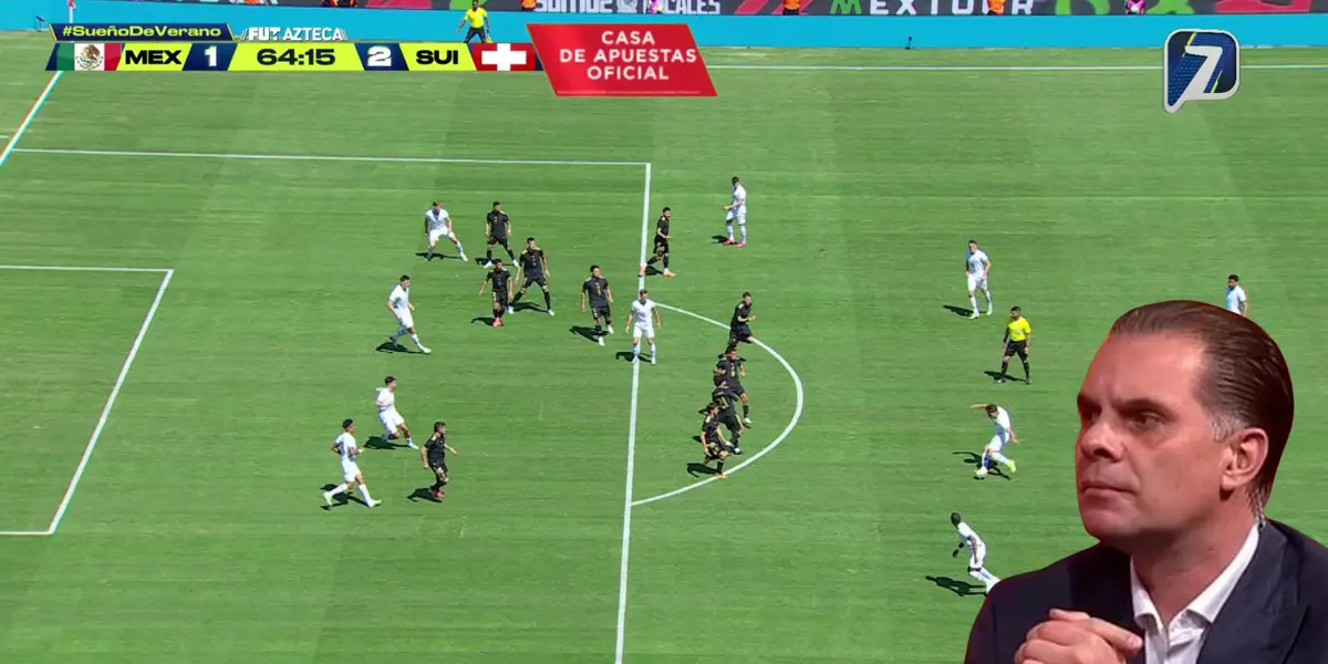 Captura de TV Azteca del gol de Suiza