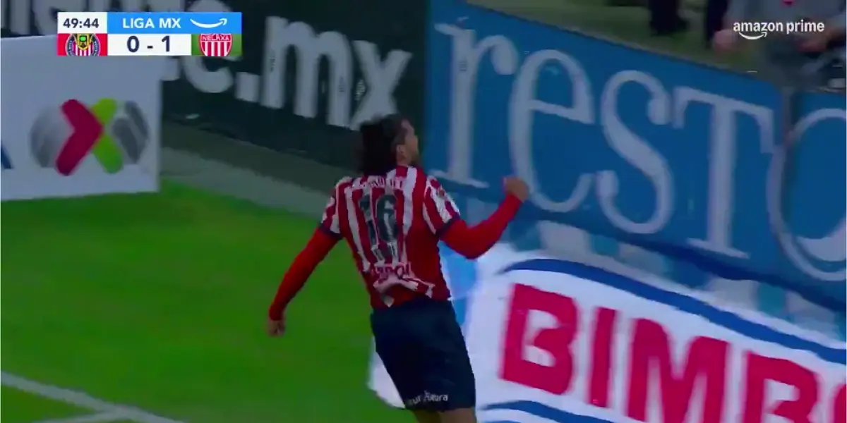 Captura del gol de Cowell, tomada de Liga MX