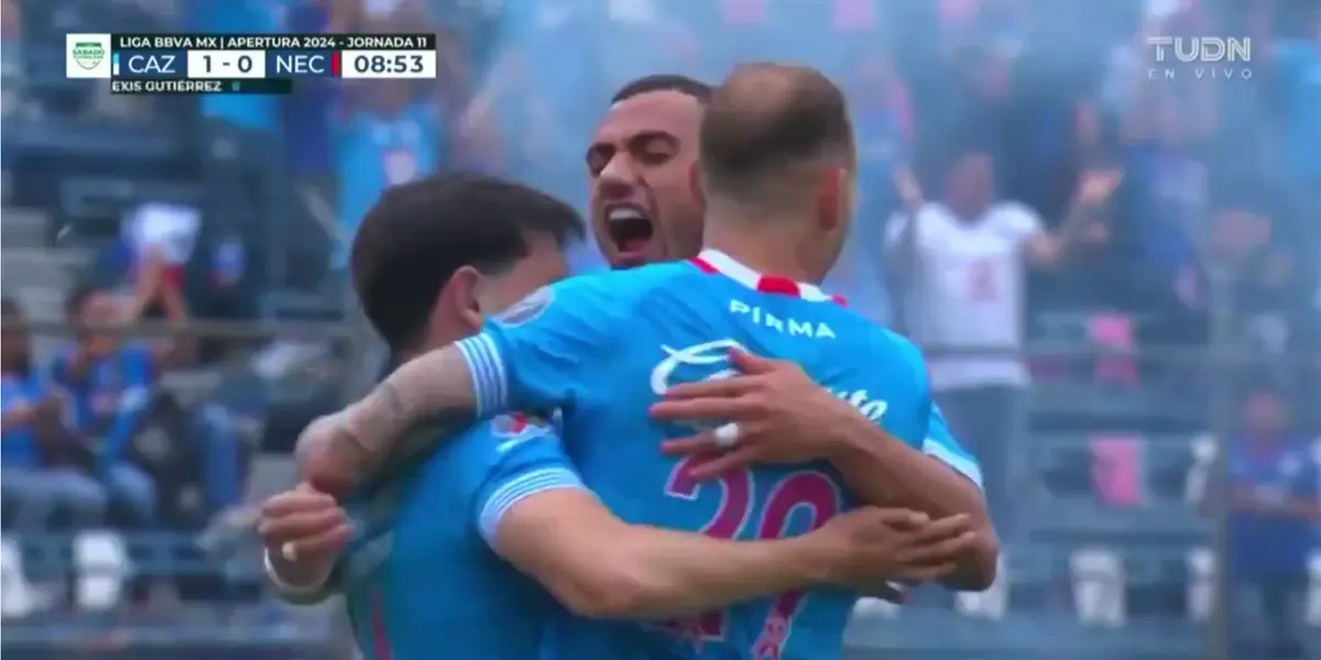 Captura del gol de Cruz Azul tomada de TUDN