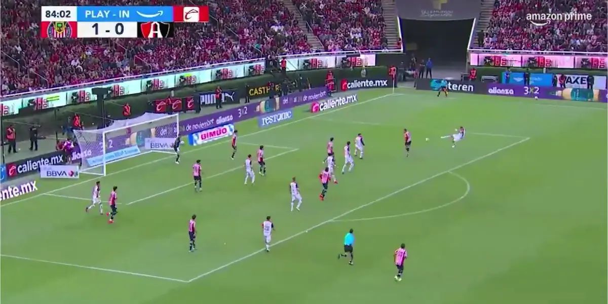 Captura del gol del Atlas tomada de Liga MX