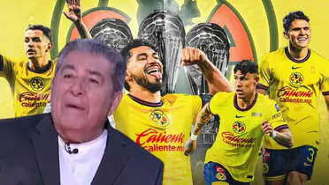 Carlos Reinoso junto a jugadores del América / FOTO X