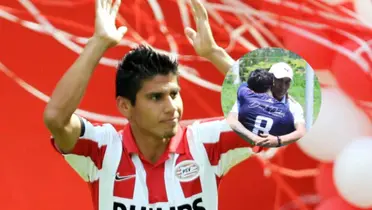 Carlos Salcido y su hijo/Foto El Universal.