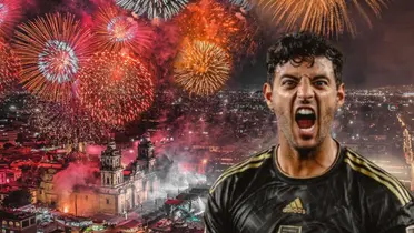 Carlos Vela junto a fuegos artificiales / FOTO MILENIO