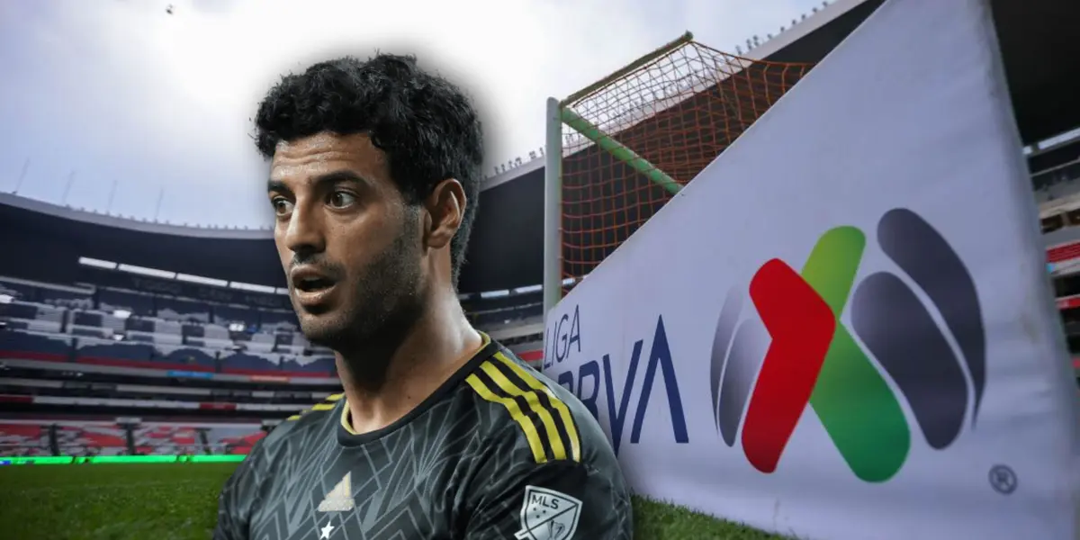 Carlos Vela sorprendido y logo de la Liga MX/ Foto Mediotiempo.