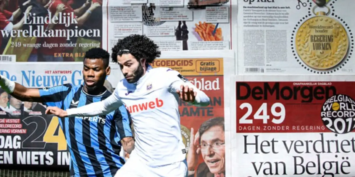 César Huerta en el Club Brujas vs Anderlecht / FOTO X