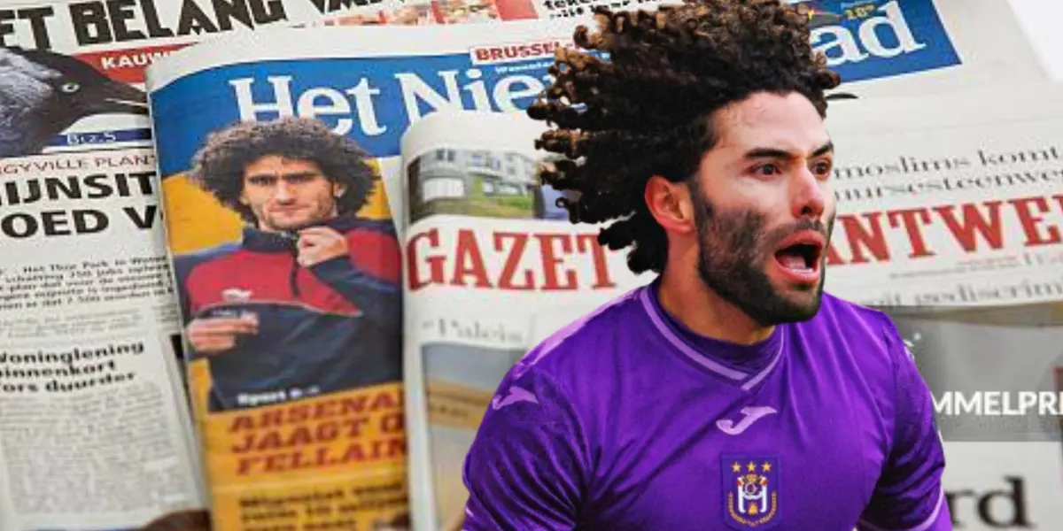 César Huerta junto a diarios belgas / FOTO X