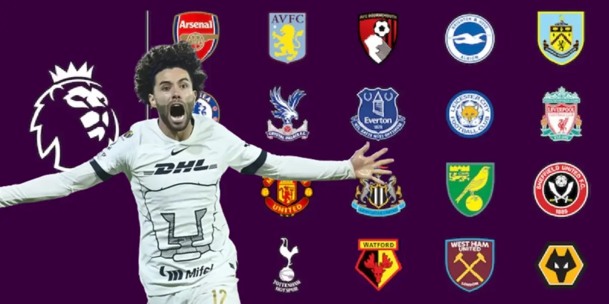 César Huerta junto a equipos de la Premier League / FOTO EL COMENTARIO