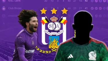 César Huerta junto a futbolista incógnito del Tri / FOTO EL UNIVERSAL