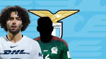 César Huerta junto a futbolista incógnito del Tri / FOTO MARCA