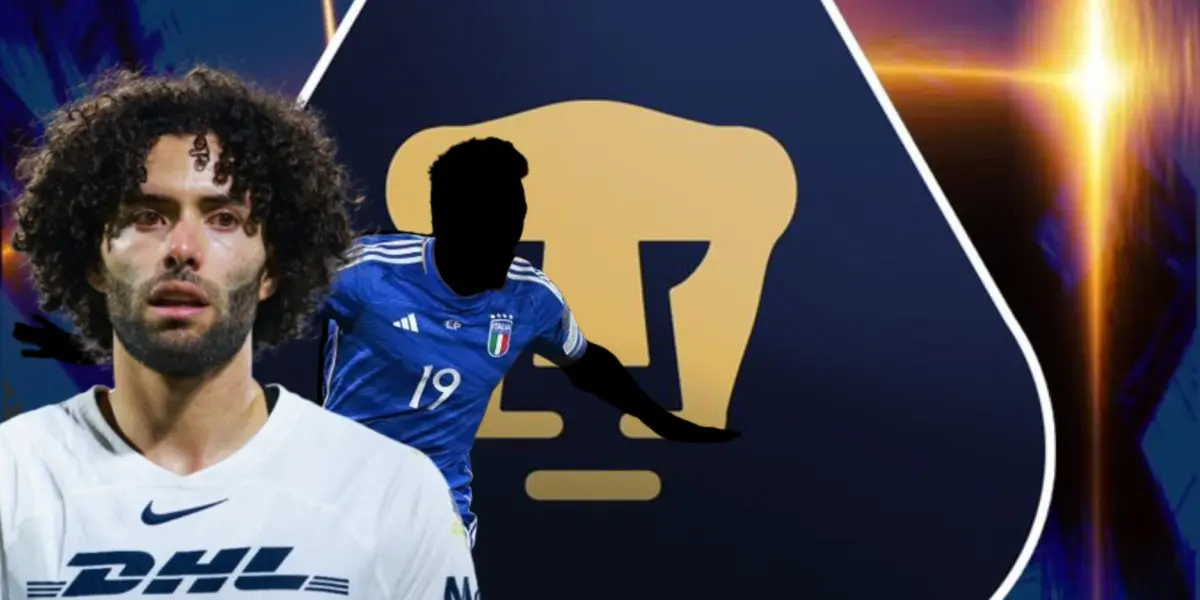 César Huerta junto a futbolista incógnito italiano / FOTO X