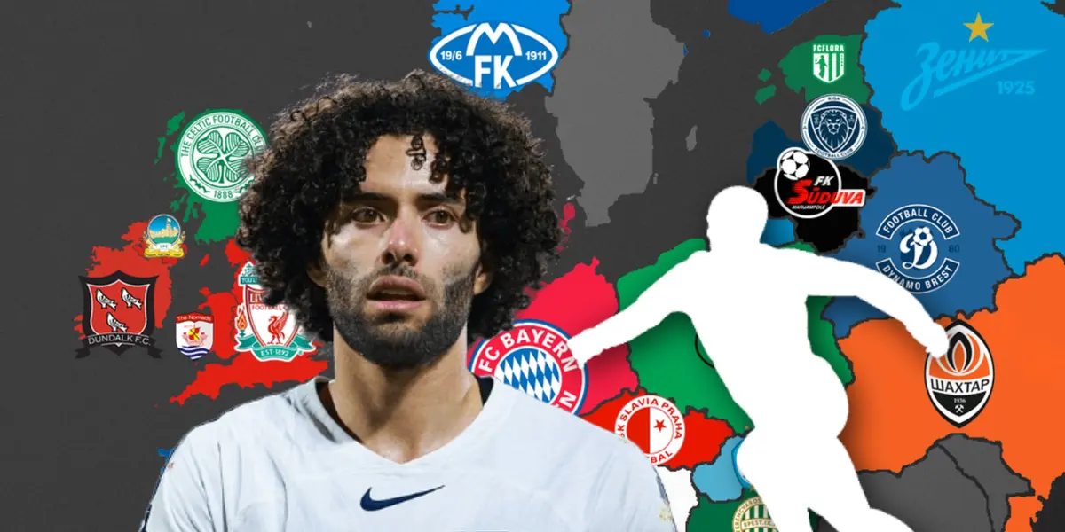 César Huerta y hombre en forma de sombra jugando/Foto Goal.com