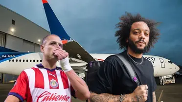 Chicharito Hernández y Marcelo Vieira/Foto Aviation Club Center.