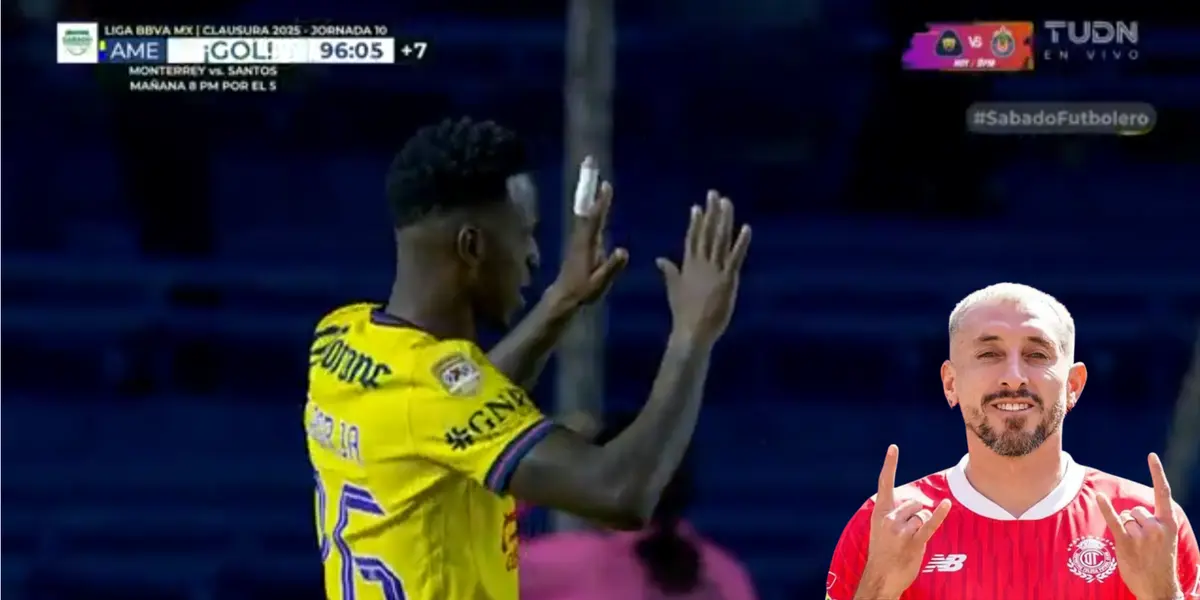 Christian Borja, en el último suspiro del partido, puso el América 3-0 Toluca. Antes del gol, Héctor Herrera fue quien perdió el esférico.