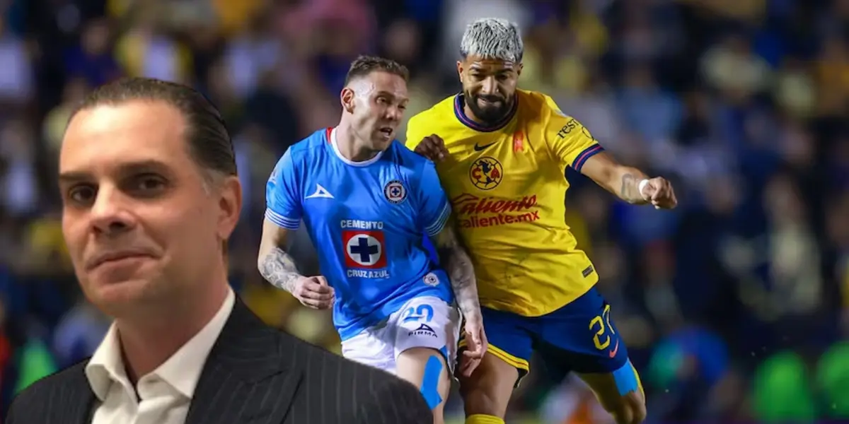 Christian Martinoli señala al jugador del Cruz Azul que tuvo un mal partido / FOTO INFOBAE