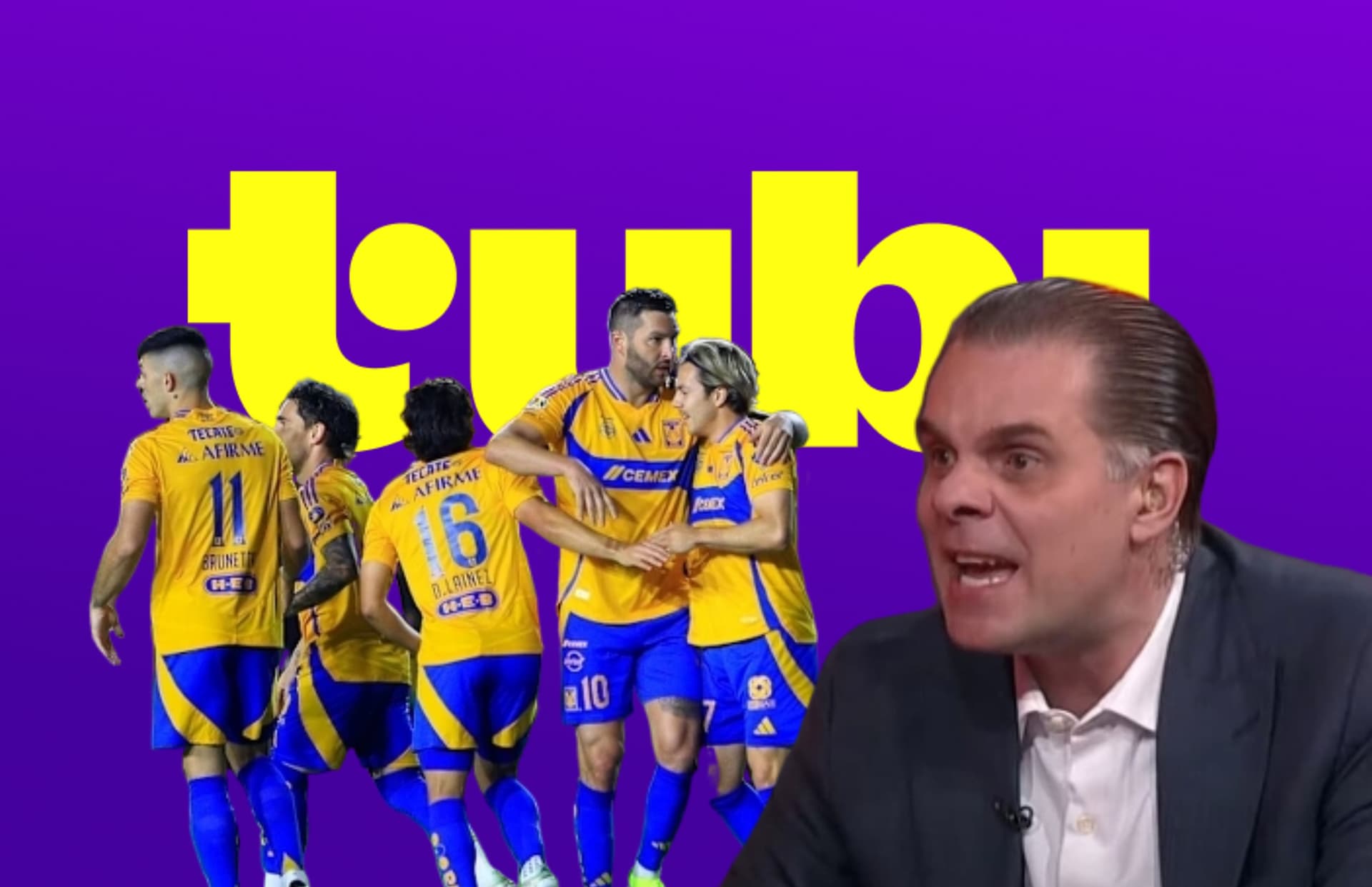 Christian Martinoli y jugadores de Tigres/Foto Tubi.