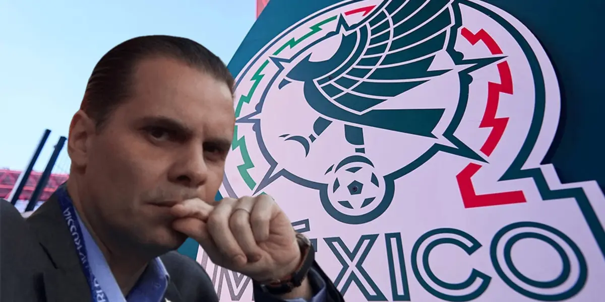 Christian Martinoli y logo de la Selección Mexicana/Foto Excélsior.