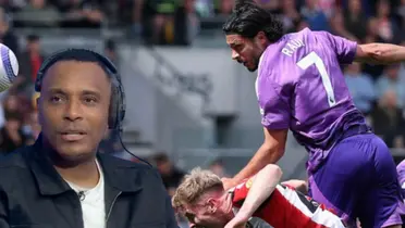 Clinton Morrison reacciona al gol de Raúl Jiménez