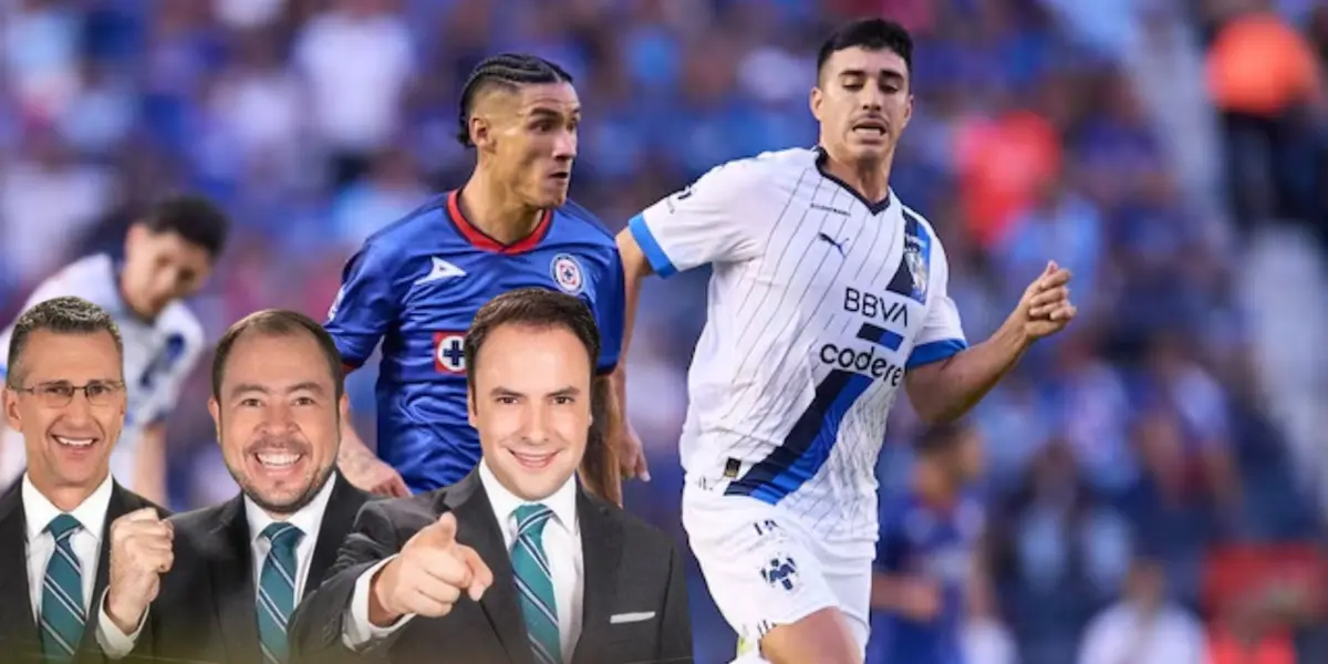 Comentaristas de TUDN junto al Rayados vs Cruz Azul