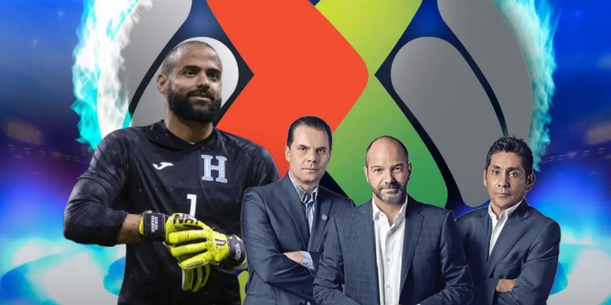 Comentaristas de TV Azteca y Edrick Menjívar/ Foto Marca.