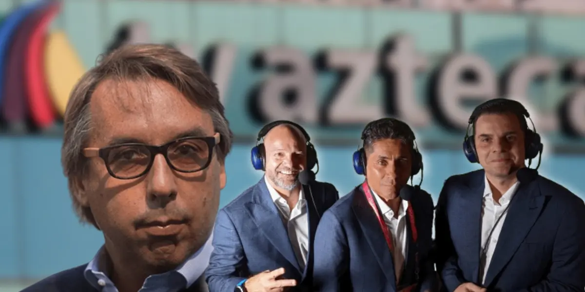Comentaristas de TV Azteca y Emilio Azcárraga/Foto Expansión.